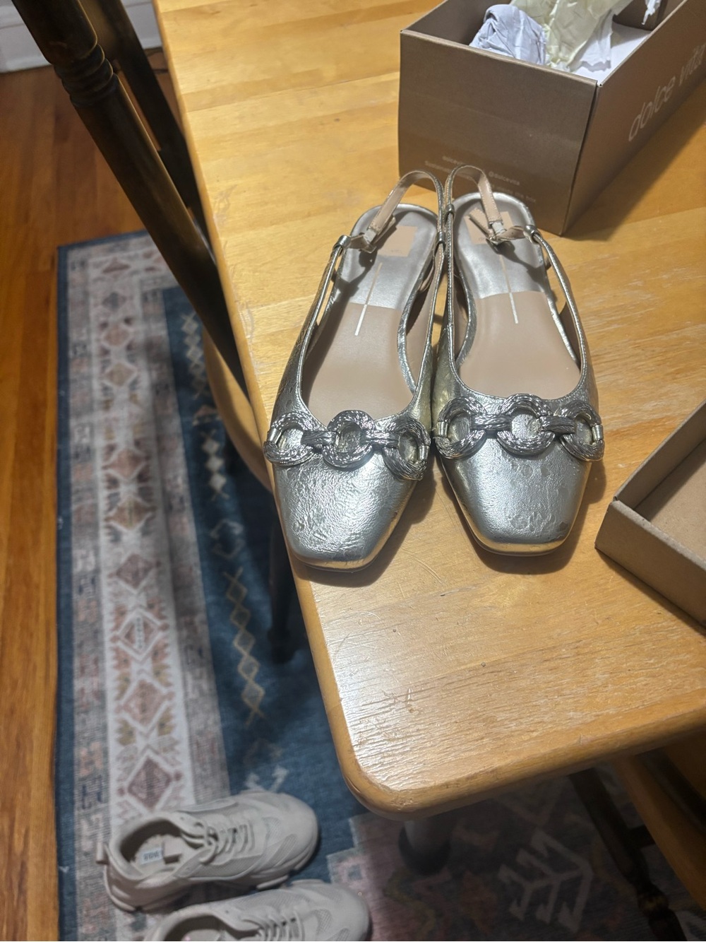 Dolce Vita Platinum Ramano Closed-Toe Sandal Box - Platinum - Picture 4 of 4